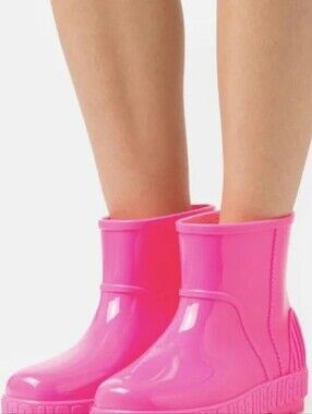 Ugg Drizlita Pink Waterproof Rain Boots Size 7.5 Womens